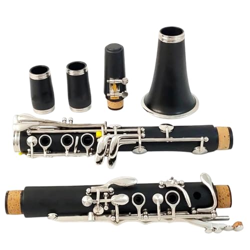Clarinette Bb corps résine ABS finition de surface nickelée avec étui rigide