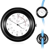 Dansydaisy Orologio da tasca con stetoscopio foscopico, con clip e lancetta di seconda mano, accessorio medico per studenti infermieristici, medici, personale clinico (nero, 24 ore)
