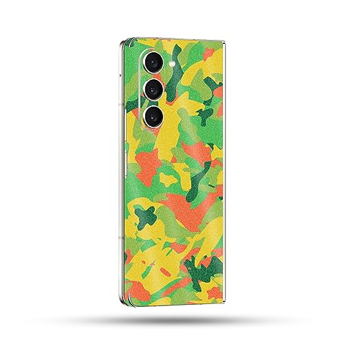 Image of MightySkins Glossy Glitter Skin Compatible with Samsung Galaxy Z Fold 5 Full Wrap - Spring Camouflage | Protective, Durable High-Gloss Glitter Finish | Easy to Apply | Made in The USA