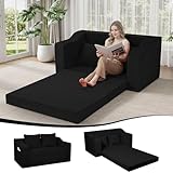 MeMoreCool 2-in-1 Schlafsofa, Ausziehbares Loveseat-Sofa, Faltbare Matratze und...