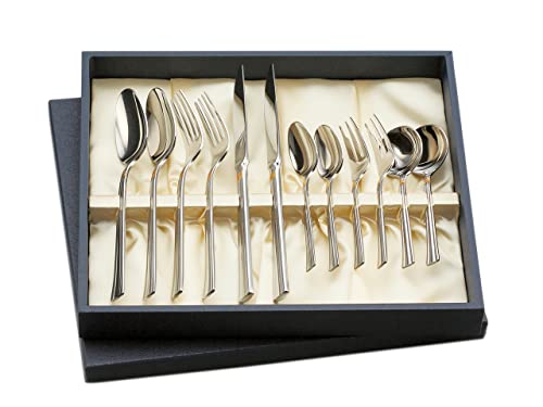 ラッキーウッド【カトラリーセット】【エメラルド金彩 12本セット.ペアディナーセット】 ギフトラッピング仕様 新潟 燕三条