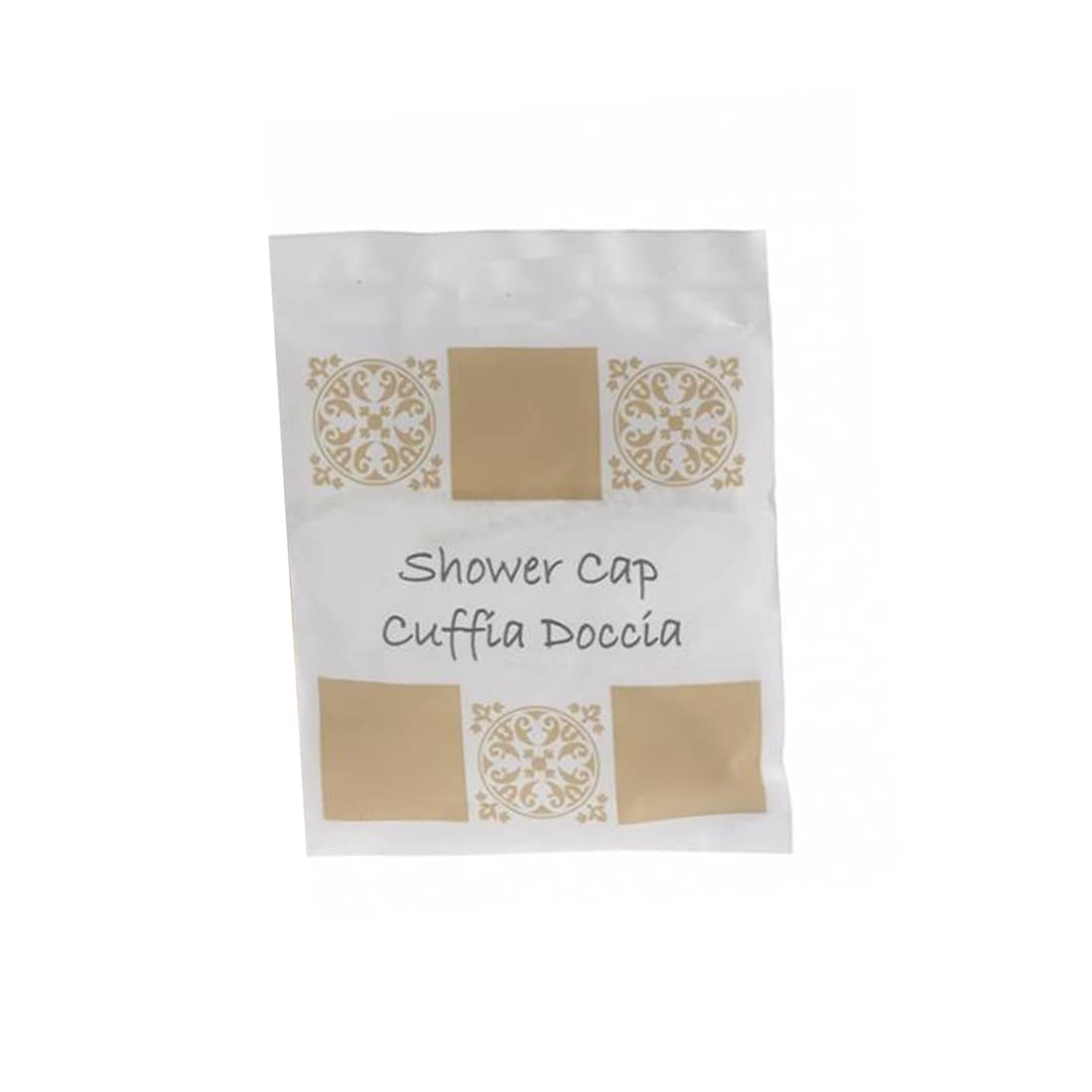 Leone srl 100 pz cuffie doccia monouso, cuffie capelli imbustata singolarmente, cuffie usa e getta per kit cortesia hotel bagno e spa