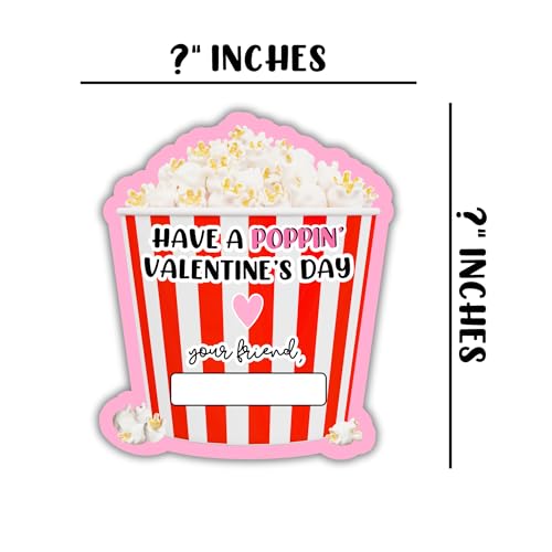 Cartes roses Valentin pour sachet de popcorn : solution cadeau classe express