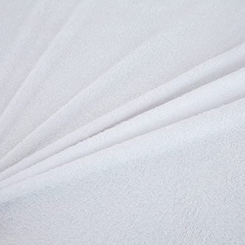 Image of Waterproof Mattress Protector Single Size 72x30 - Waterproof Terry Cotton Mattress Protector /Bed Cover Single Size Bed - White Color - Water Proof Mattress Protector for Kids Urine