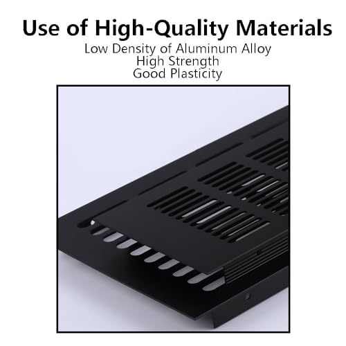 Rectangular Ventilation Grille, 2Pack 150mm*50mm Air Vent Grille, Aluminum Alloy Kitchen Air Vent Cover - Image 3