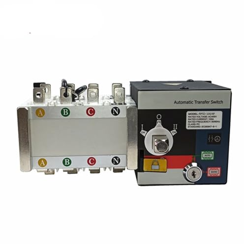 Interruptor de transferencia automática RP5D-100 de dos poderes para carril DIN 63A 3