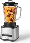 Starfrit 1.5L Blender - 450W with Stainless Steel Blades - 2 Speeds & Pulse Mode - Graduated Glass Pitcher - Non-Slip Feet