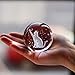 ZEERSHEE 60mm 3D Laser Etched Cat Crystal Ball with Moon Stars Cat Glass Paperweight Figurine for Cats Lovers Home Decor