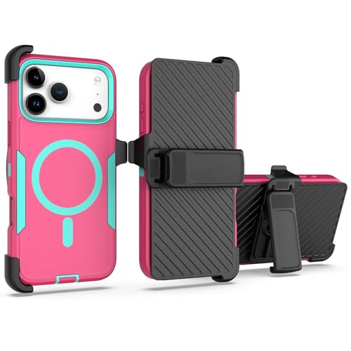 showdd Designed for iPhone 17 Pro Case,Rose Red