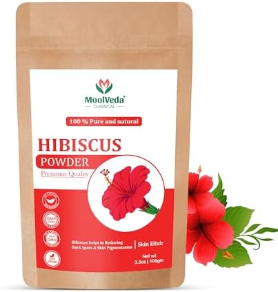 Pure & Organic Hibiscus Flower Powder for Face Packs and Hair Growth & Care, 100gm