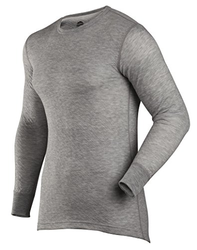 Coldpruf Men Platinum Long Sleeve Crew (X-Large, Heather Grey)