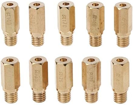 10pcs Main Jet For PWK OKO CVK Mikuni KOSO Motorcycle Carburetor Vice Injectors Nozzle Size 120-170