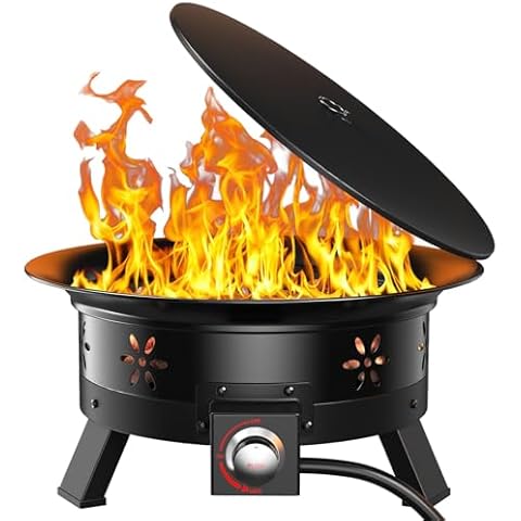 AMADA HOMEFURNISHING 19" Propane Fire Pit Cover