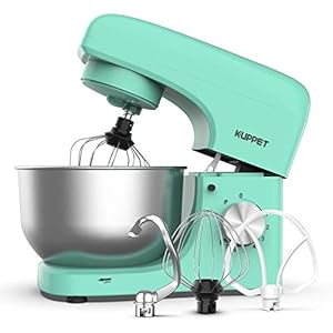 Stand Mixer, 8-Speed Tilt-Head Electric Food Stand Mixer with Dough Hook, Wire Whip & Beater, Pouring Shield, 4.7QT Stainless Steel Bowl – Green