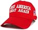 Make America Great Again Our President Donald Trump Slogan with USA Flag Cap Adjustable Baseball Hat Red