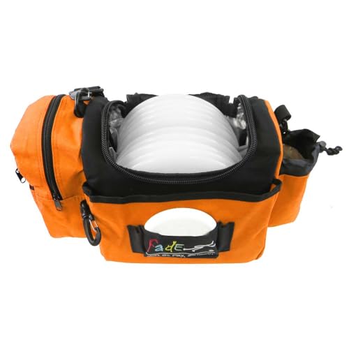 Mint Discs Fade Gear Crunch Box Disc Golf Bag | Starter Bag with 12+ Disc Capacity | Includes Fade Gear WeatherGuard Harness, ORANGE