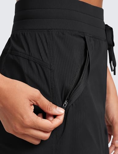 CRZ YOGA Lightweight Casual Shorts for Women 3.5" High Waisted Linerless Athletic Running Hiking Shorts with Zip Pockets4