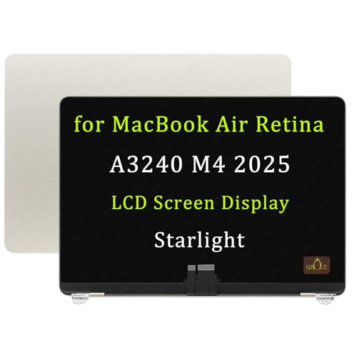 Image of A3240 M4 Screen Replacement for MacBook Air A3240 M4 2025 Retina Full LED LCD Screen Display Assembly Starlight
