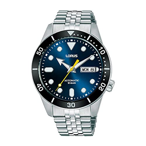 Lorus Reloj analógico automático para Hombre, Azul, Deportes