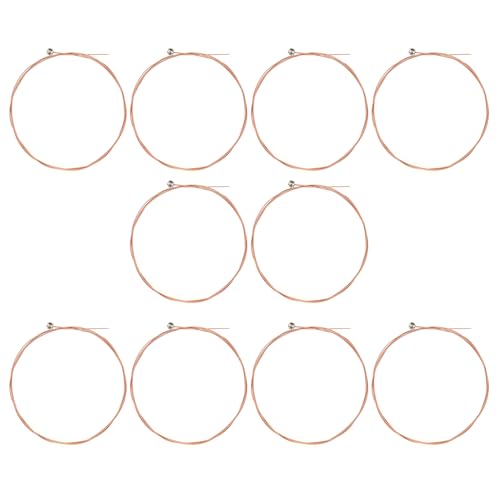LT Easiyl 10 Stück G-3. Gitarrensaiten Gitarren G-Saite 88cm Akustikgitarrensaite Folk Gitarrensaite Resistent Gegen Rost Kupfersaite Gitarrensaiten Ersatz