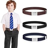 Kids Belt Stretchy Belt Childrens Belt Kids Elastic Belt for Boys and Girls Adjustable Stretch Belt for Toddler, Kids, Children, Kids Boys Adjustable Stretch Belt for Kids,3 Pieces (Multiple Colour)