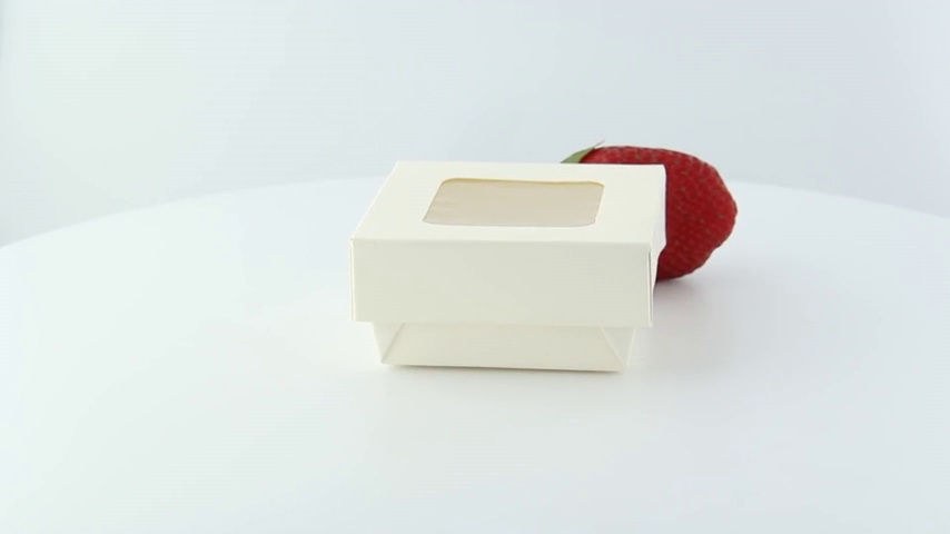 Image of PacknWood 210 KRAY W155 - White Box with Window - White Square Paper 2-Piece Box with Window Lid - Boxes with Clear Window (7 oz Capacity) - (2.8 inch x 2.8 inch x 1.8) (250 per case)