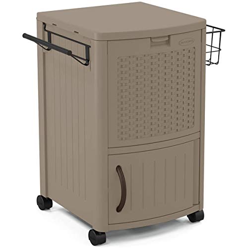 Suncast DCCW3000DTD Resin Wicker, Dark Taupe Cooler