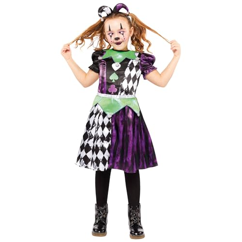 PKT 9912011 Costume da giullare per bambine 6-8 anni