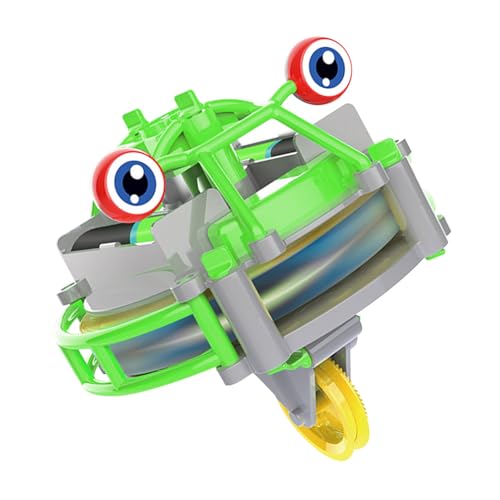 Monocycle à technologie noire – Jouet gyroscope en métal, spinner alimenté par batterie, robot funambule | Modèle de physique du bout des doigts 2 en 1, ensemble...