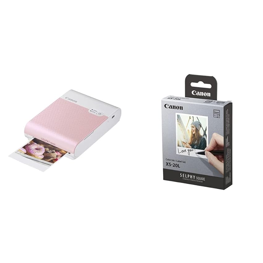 Immagine del prodotto Canon SELPHY SQUARE QX10 Rosa & Set carta e inchiostro XS-20L (20 stampe)