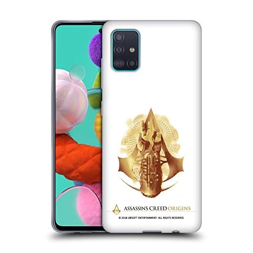 Head Case Designs Officially Licensed Assassin's Creed Hidden Blade Origins Crests Soft Gel Case Compatible with Samsung Galaxy A51 (2019)