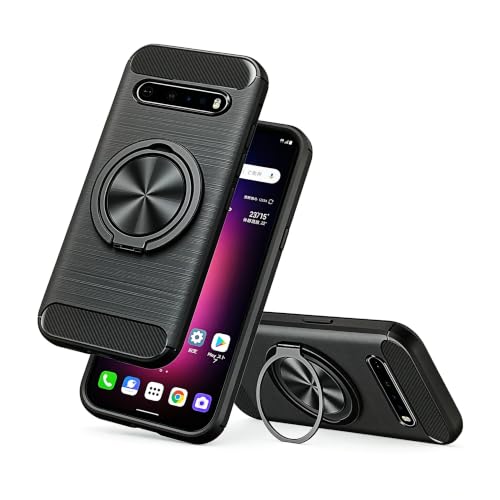 Étui LG V60 ThinQ 5G antichoc LM-V600EA béquille anneau de support G9 Thinq noir