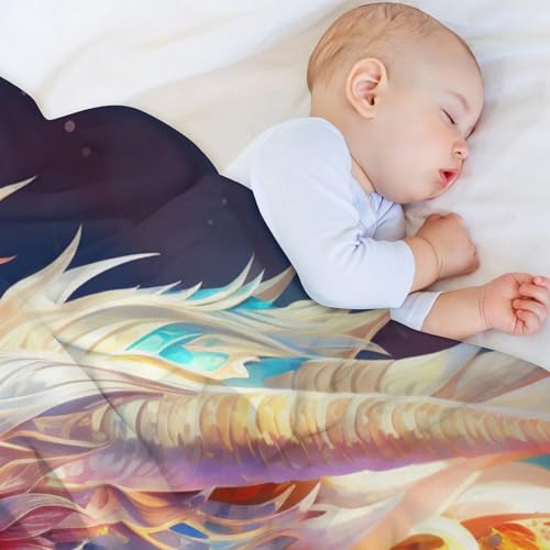 Couverture plaid dragon 127x152 cm jeté de canapé doux et résistant - 5