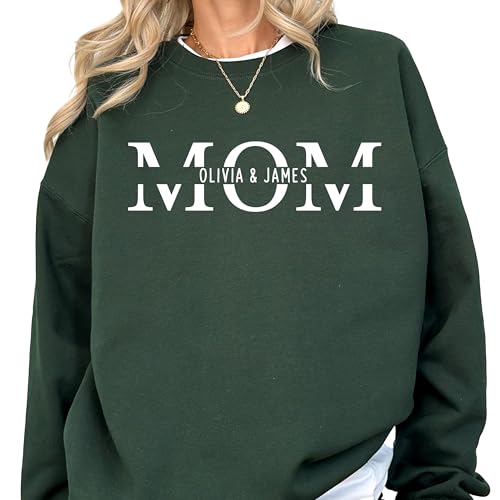 Custom Mom Sweatshirt Personalized Mom Hoodie with Kids Names Customized Mama Sweatshirt New Mom Gifts for Women Mothers Day Gifts for Mom2