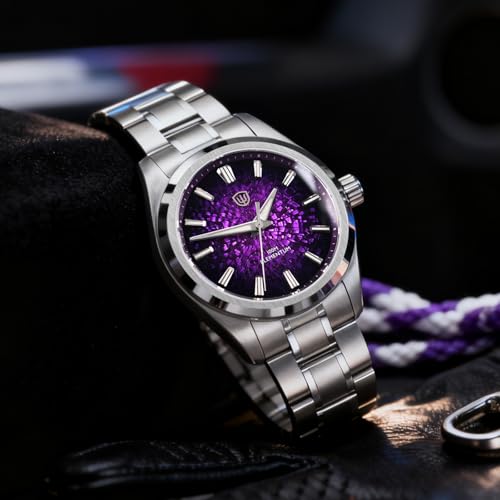 Image of watchdives WD0003C Elementum Original Design Men Watch VH31 Sweep Second Quartz Watch 36mm Sapphire Crystal Luxury Wristwatch 100m Waterproof Stainless Steel