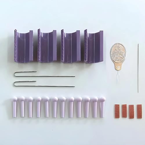 Telar de cuentas ajustable Clover morado para crear patrones precisos 4