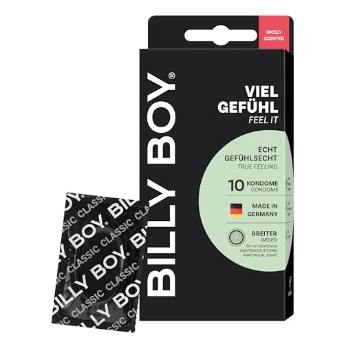BILLY BOY Kondome Viel Gefühl 10er | 56 mm | MEDIUM Gefühlsechte Kondome mit angenehmem Duft (1x10 Stück)