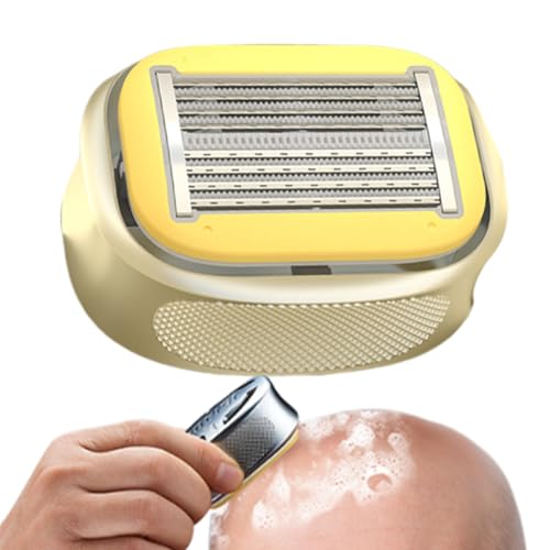 Afeitadora manual de calaveras | Cortadora manual impermeable para cráneo calvo húmedo y | Herramienta de aseo portátil para casa de viaje por la mañana diario padre mayor