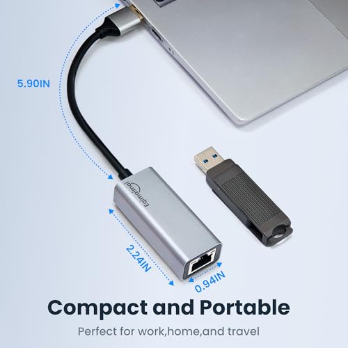 Image of USB A Ethernet Adapter 2 Pack,2Pcs USB A to Ethernet Gigabit Network Adapter Compatible with Windows, MacOS, Linux, and More USB A to RJ45 with 1000MBPS (2*USBA to RJ45)
