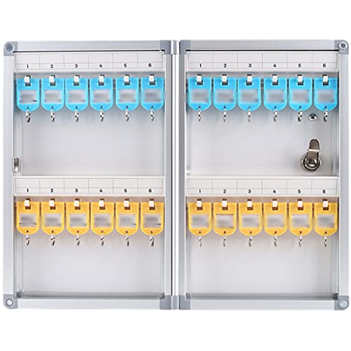 Caja de seguridad de aluminio con cerradura resistente para 24 llaves