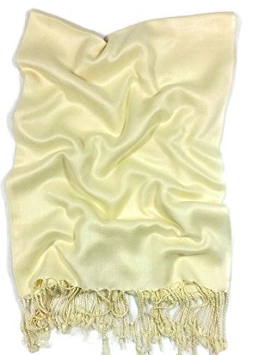 Ladies Women Solid Colour Pashmina Feel Shawl Scarf Wrap Stole Throw *NEW* (Dreamy Yellow)