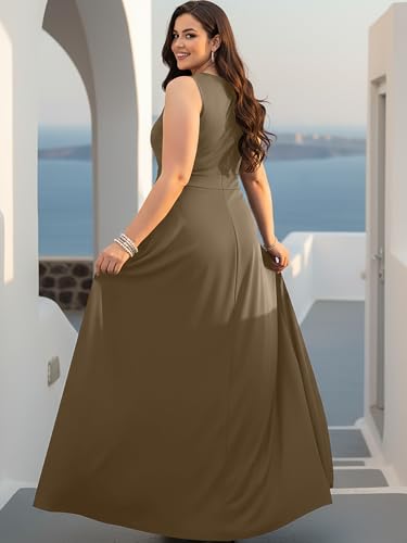 Image of KOH KOH Womens Sleeveless Flattering Dressy Long Pant Cape Elegant Jumpsuit