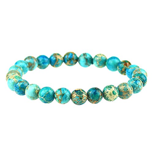 Clearain Beautiful Energy Power Crystal 8mm Chakra Beads Reiki Healing Elastic Stretch Bracelet