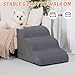 Aodisman 3-Step Dog Ramp and Stairs for Sofa and Chair - Non-Slip Sturdy Pet Steps for Small Dogs and Cats,15.7