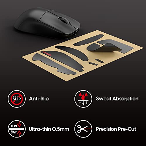 Image of Pulsar Gaming Gears SUPERGRIP Griptape Set for X2H Medium Sweat Absorbing High Performance Anti Slip 3M Adhesive no Residue Mouse Grip Tape Ultra-Thin 0.5mm (0.02in)