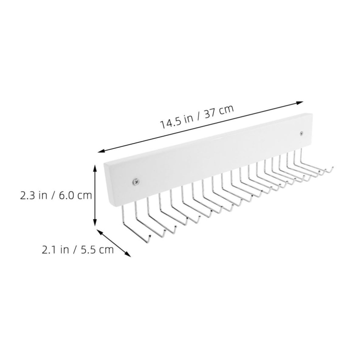 IMIKEYA Percha para Cinturón y Corbata de Madera y Hierro, Ahorro de Espacio con Ganchos Múltiples, Adecuado para Armarios Pequeños y Entrada, Paquete de 2 Unidades