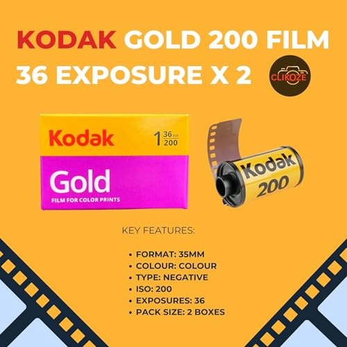 35mm Film Bundle includes Kodak Gold 200 36 EXP x2 Boxes and Clikoze Camera Film Photography Tips Card - Image 2