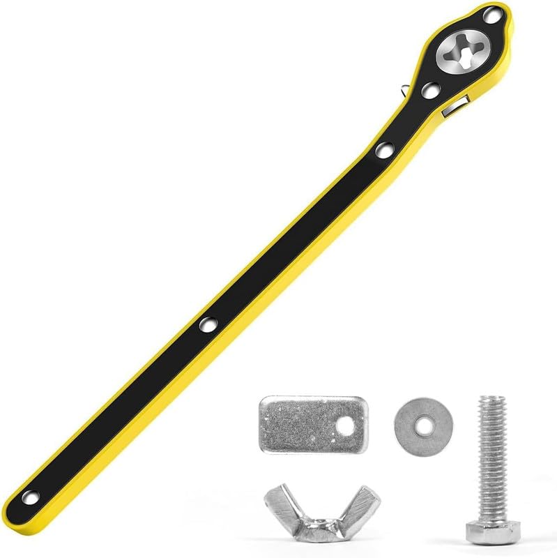 Car Jack Wrench Tyre Changing Tool Universal Scissor Jack Handle Rod with Crank Lever, Heavy Duty Steel Lug Wrench for Emergency Wheel Lift and Roadside Repair