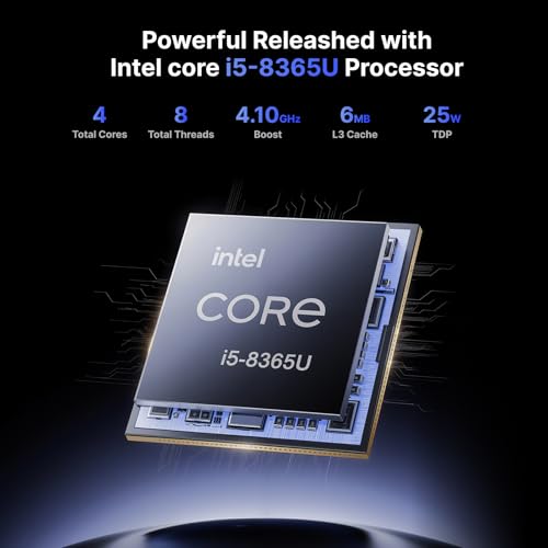 Image of NUC 8 Pro Chassis Element mini pc, NUC 8 Compute Element Core i5-8365U, with 8GB RAM & 512GB PCIe 4.0 NVMe SSD, Support Dual GbE /2xHDMI Dual Displays /WiFi 5 /BT 5.1 /Windows 11 Pro