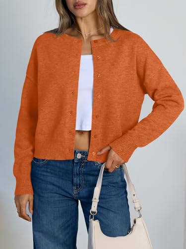 Image of Trendy Queen Cropped Cardigan Sweaters for Women Lightweight Y2k Fall Outfits Spring Fashion Clothes 2026